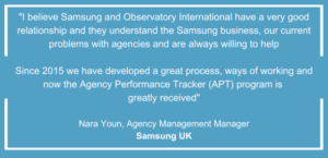 Quote from Samsung on client-agency relationships