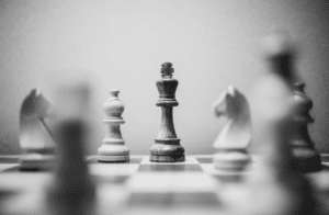 Images of chess pieces to illustrate strategy